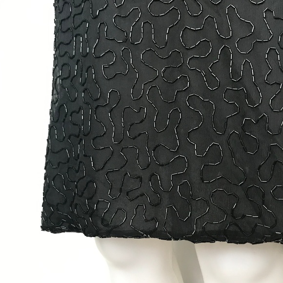 STUNNING Beaded Sequined Silk Party Dress - Picture 4 of 8